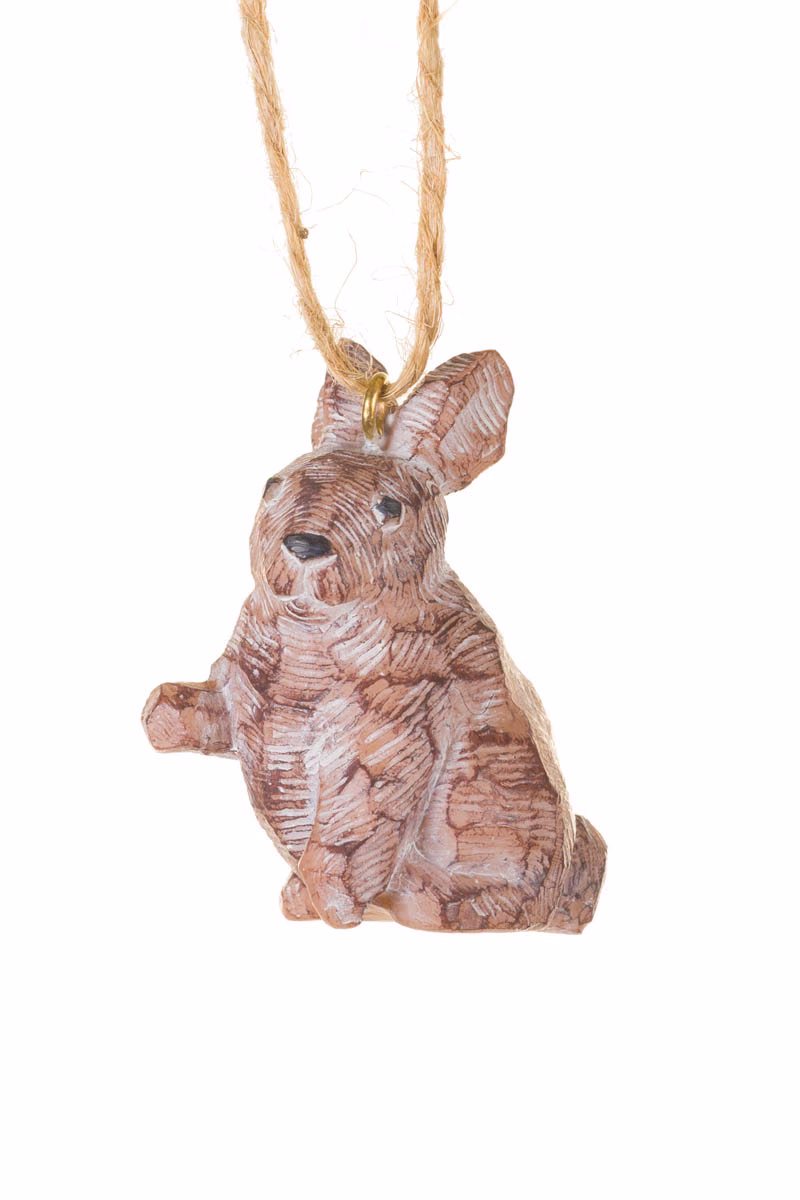 Hangable Brown Bunny Ornament