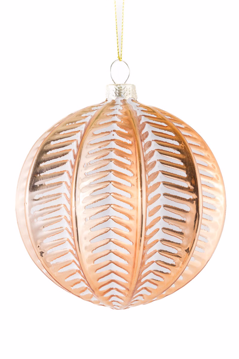 Bronze Pine Branch Ball Ornament