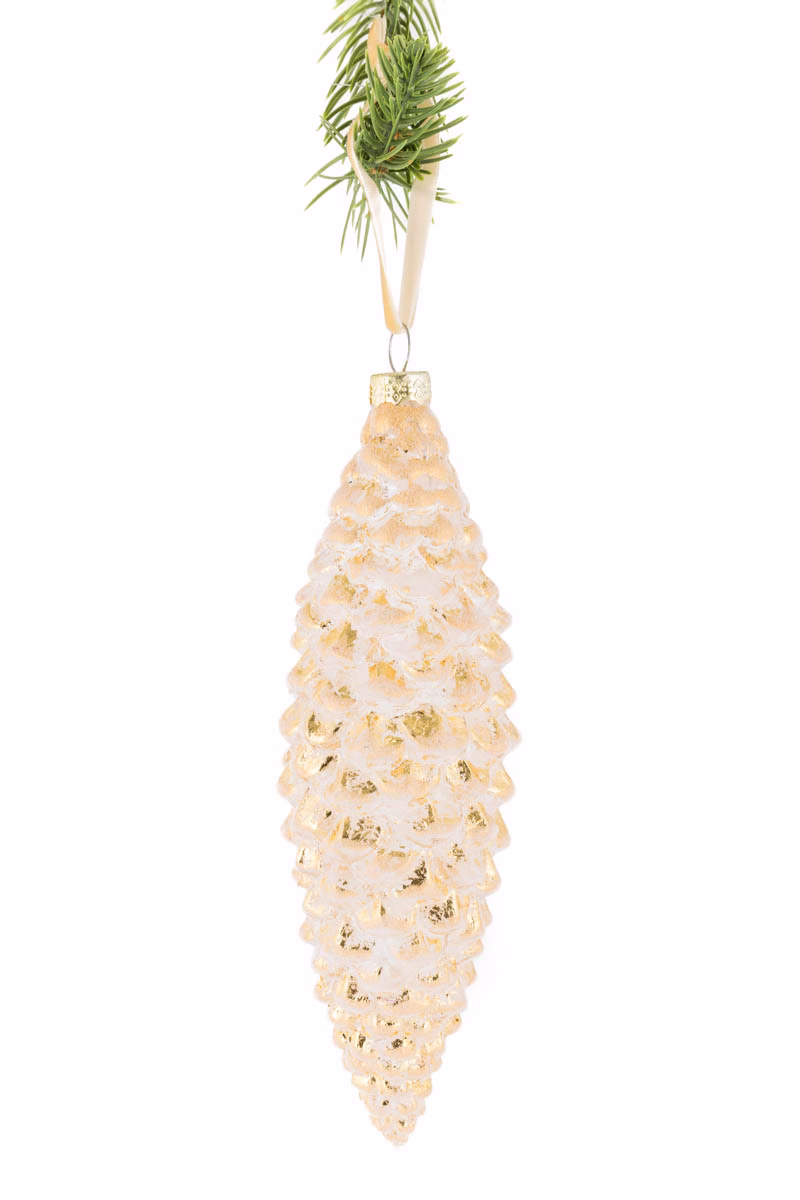 Gold Pinecone Ornament
