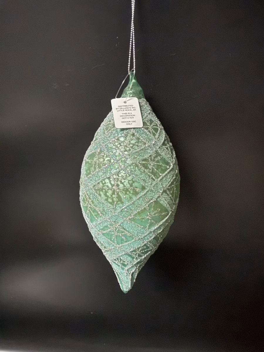 Platinum Finial Ornament With Gold Beads