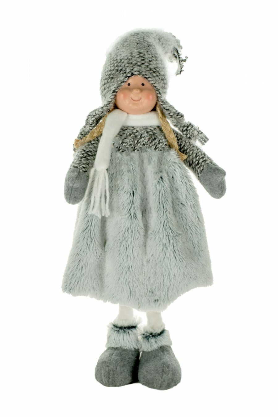 Grey Standing Girl Doll