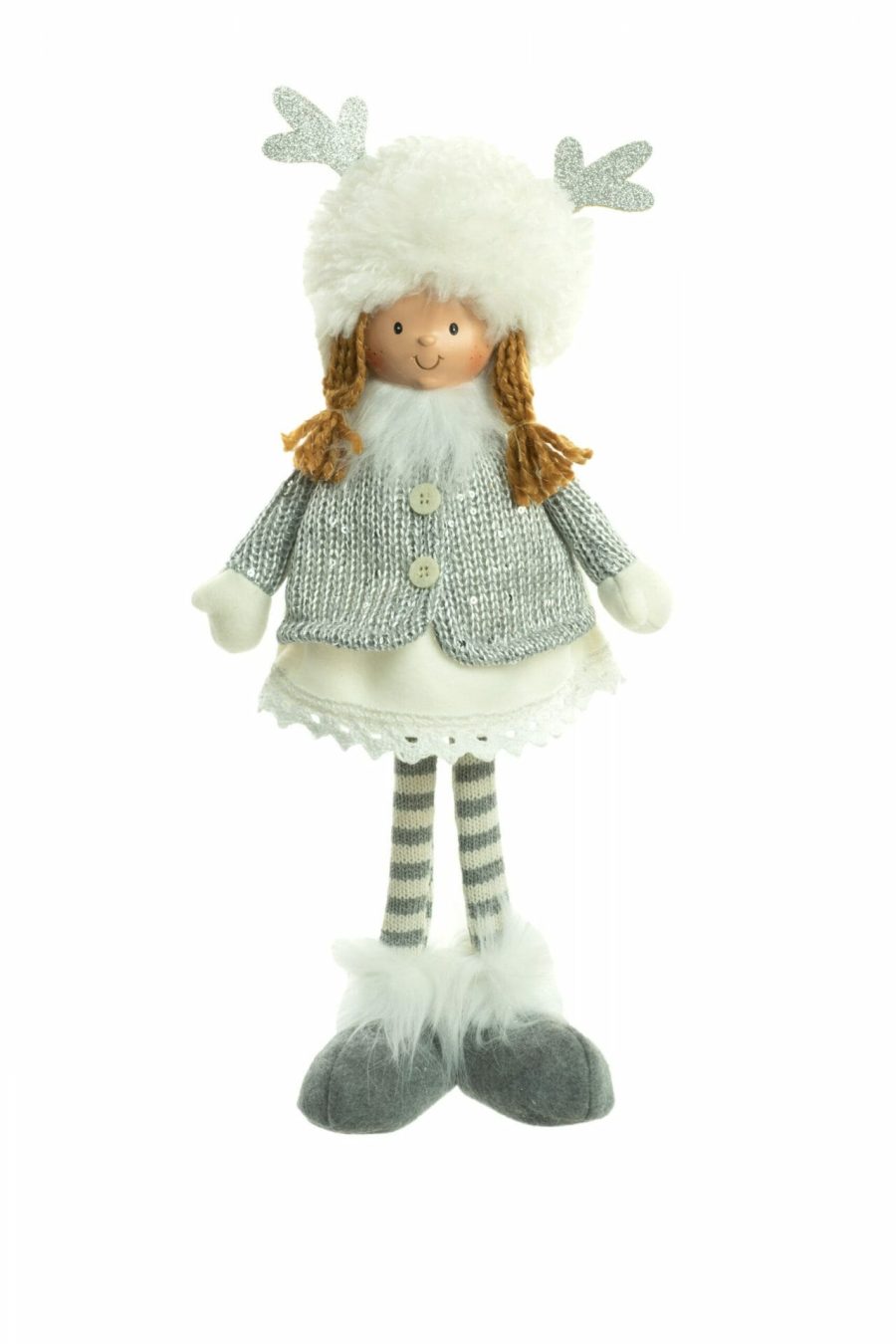 Grey Standing Girl Doll