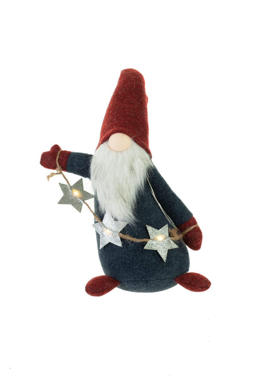 Blue Standing Waving LED Gnome
