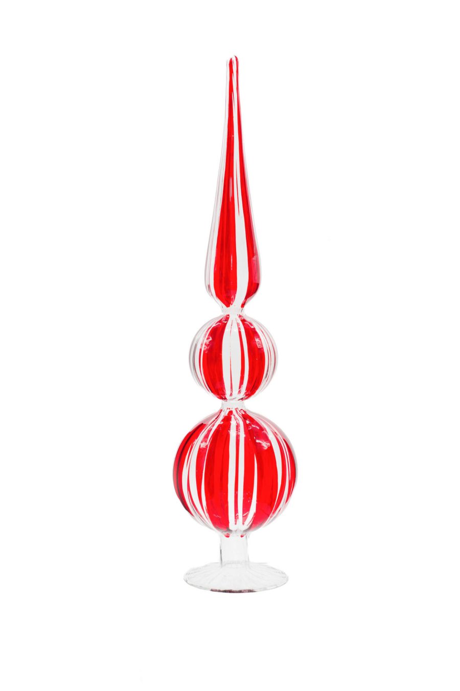 Red/Clear Glass Glass Tree