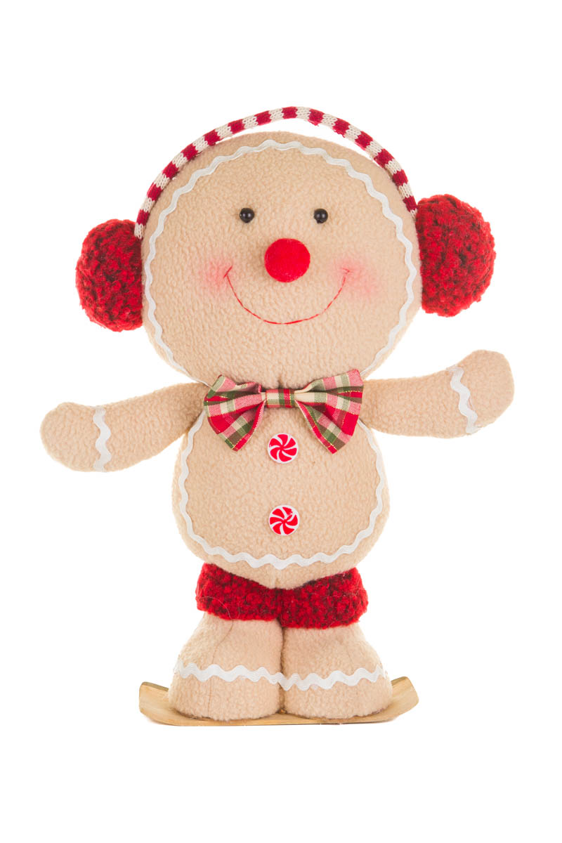 Beige Blushing Smile Gingerbread Man
