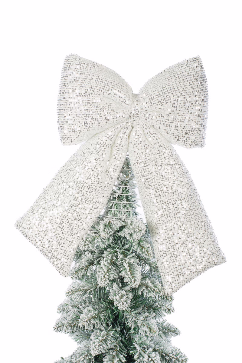 Silver Ribbon Tree Topper