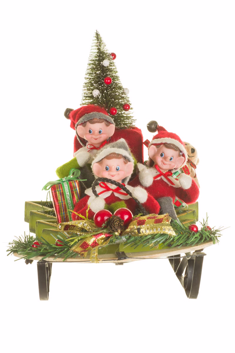 Red Sledding Elves