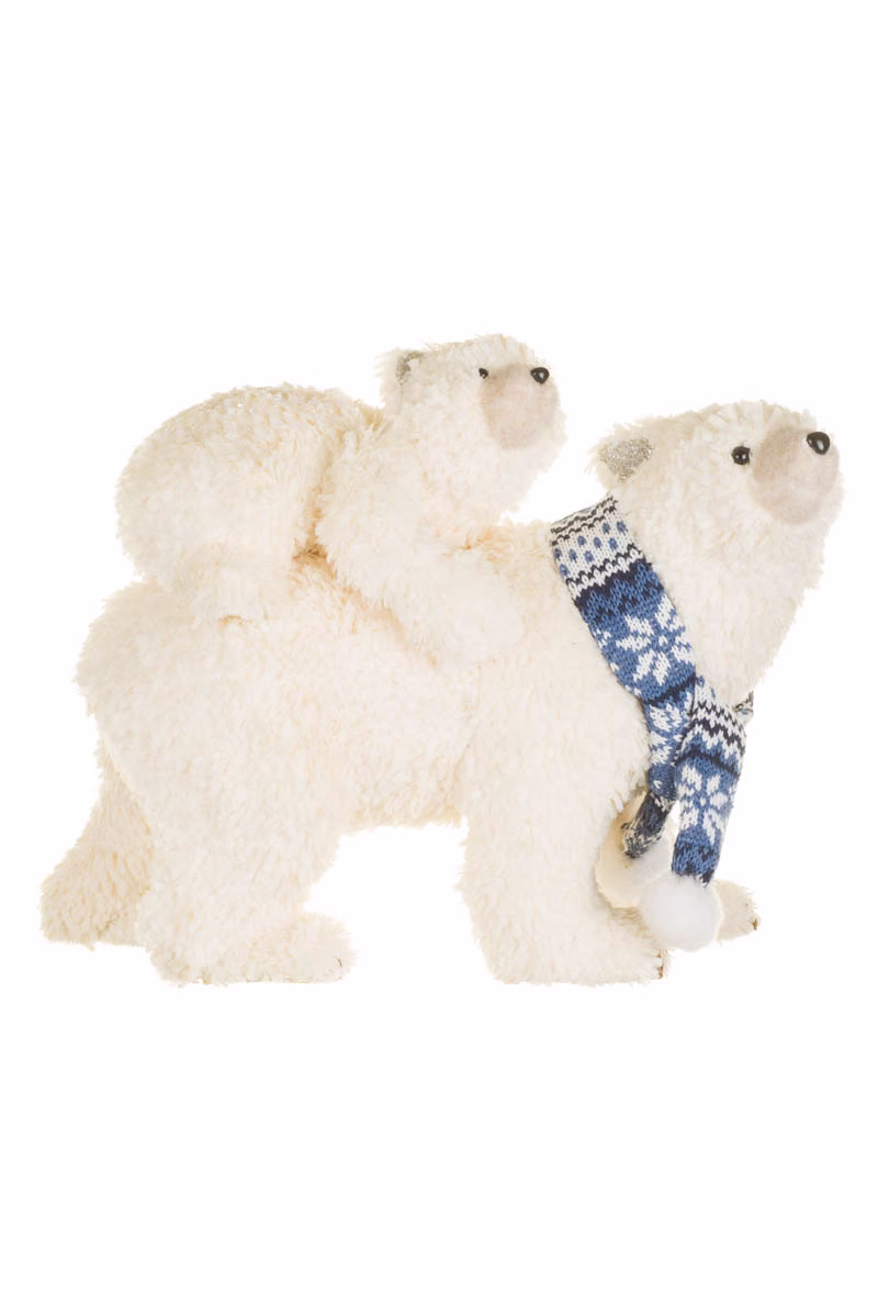 White Mom & Cub Polar Bears