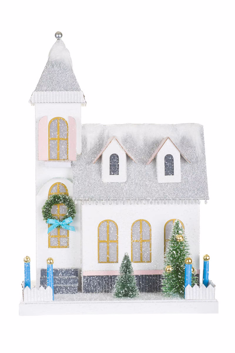 White Illuminated House