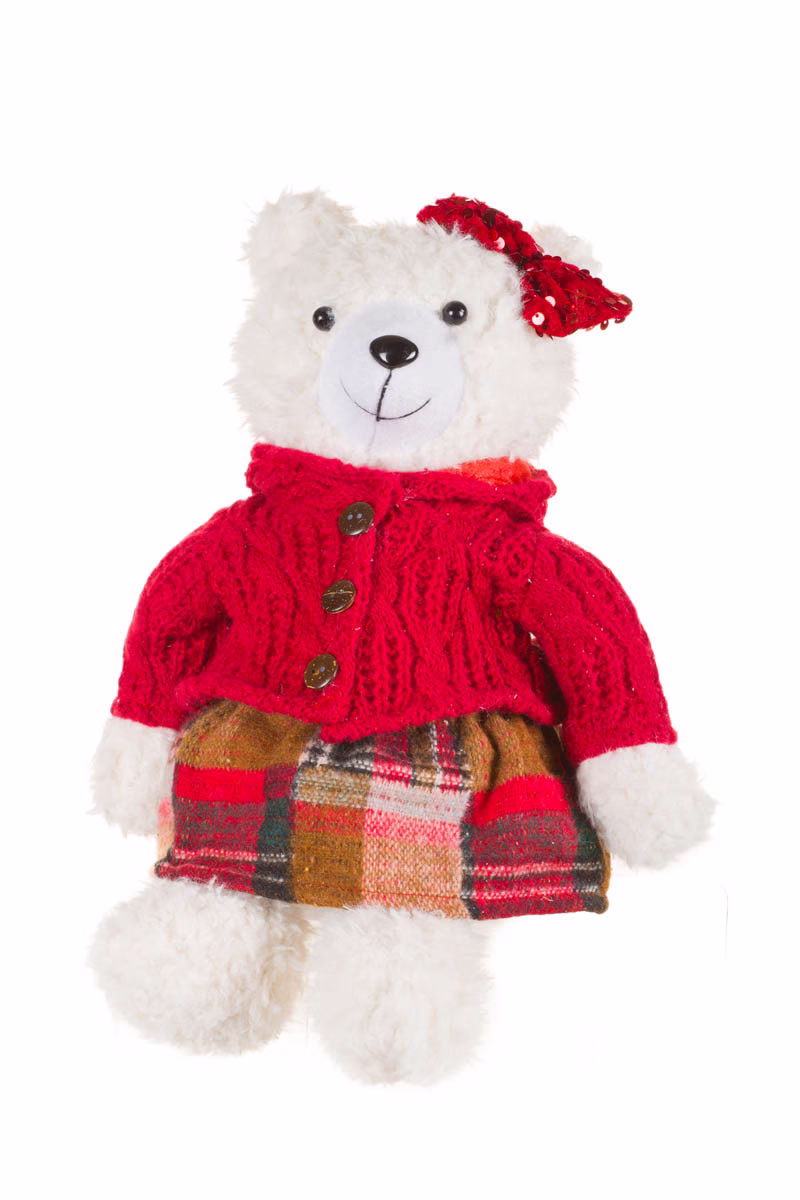 Sitting White Sister Bear