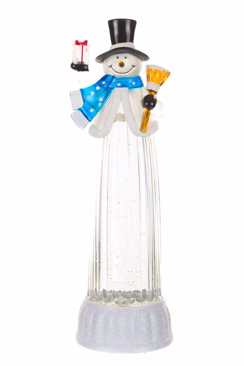 Clear Snowman Snow Globe