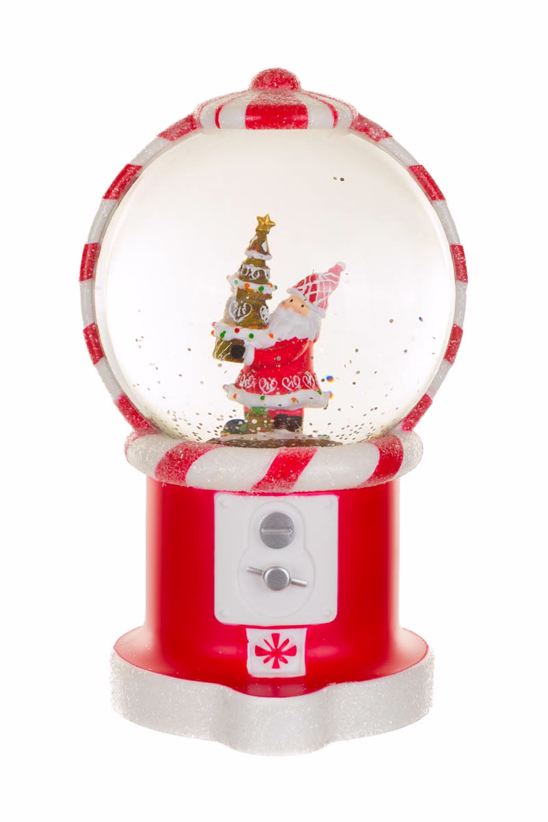 Red Gumball Machine Snow Globe