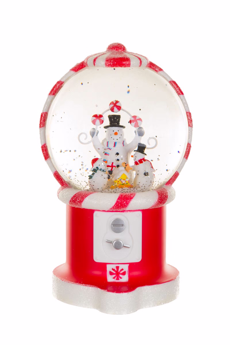 Red Gumball Machine Snow Globe