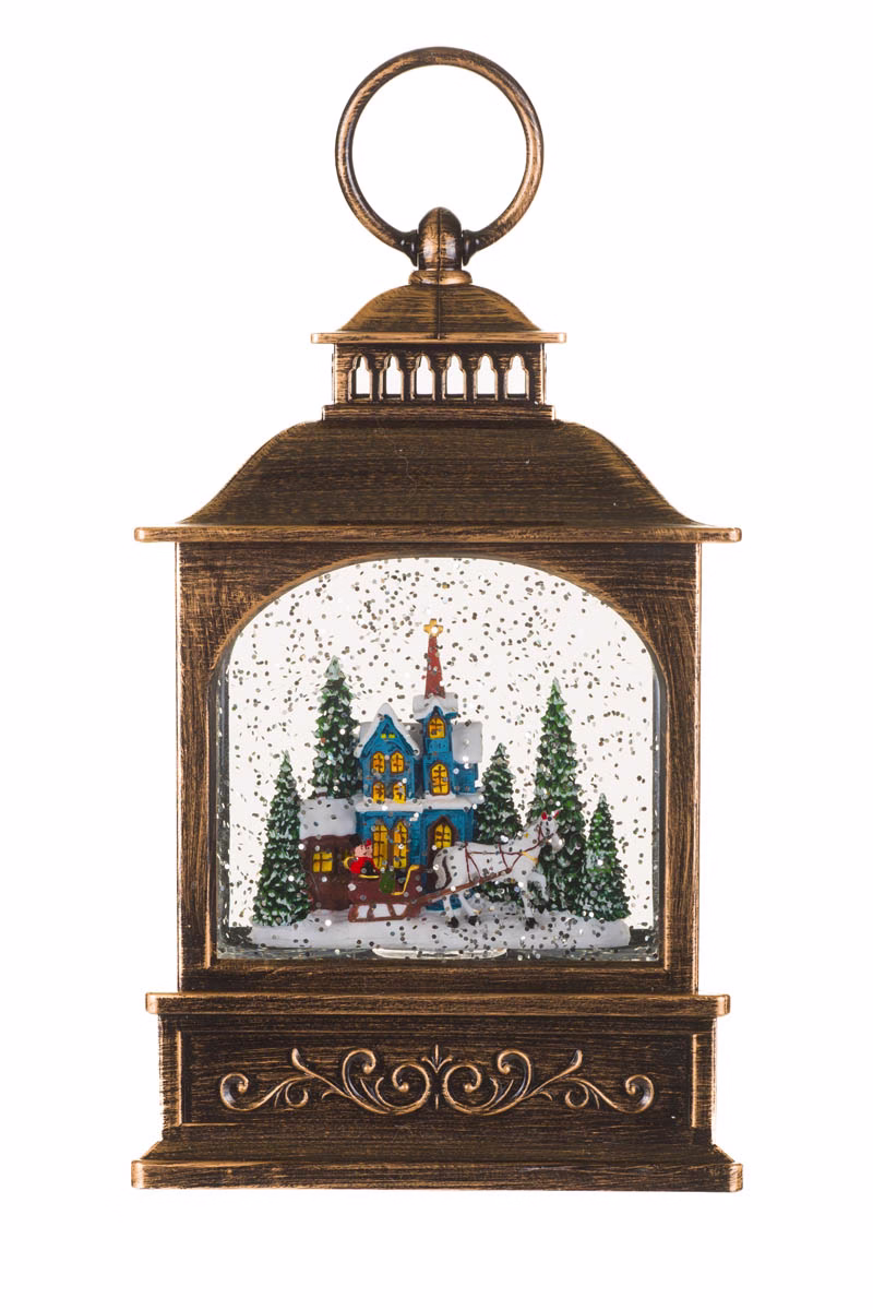 Bronze Lantern Snow Globe