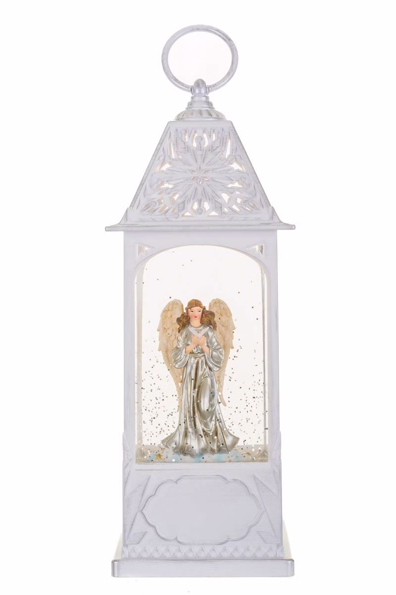 White Lantern Snow Globe