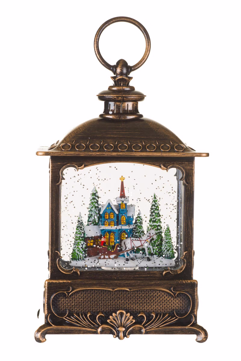 Bronze Lantern Snow Globe