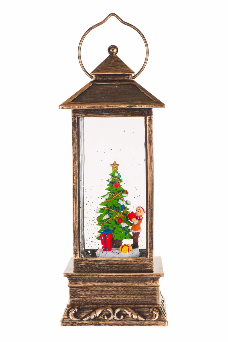 Bronze Lantern Snow Globe