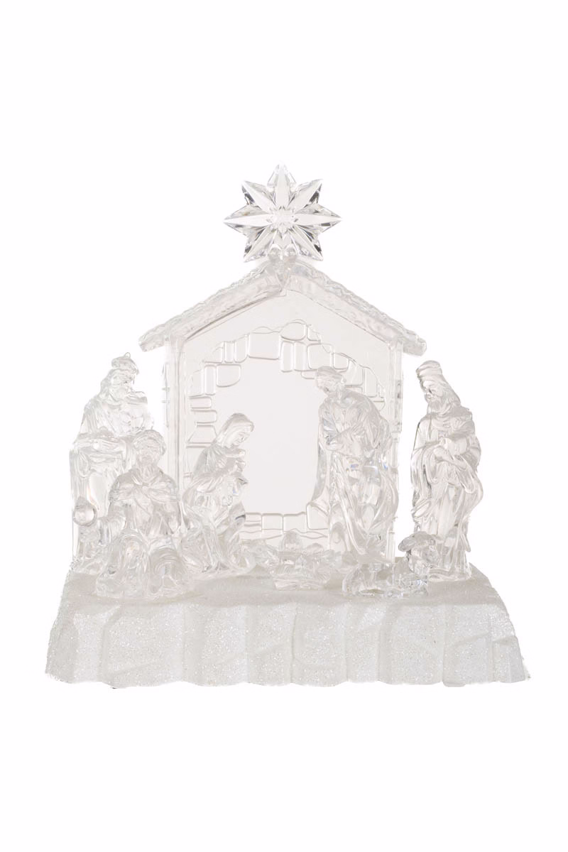 Clear Three Wise Men LED Nativity Scene
