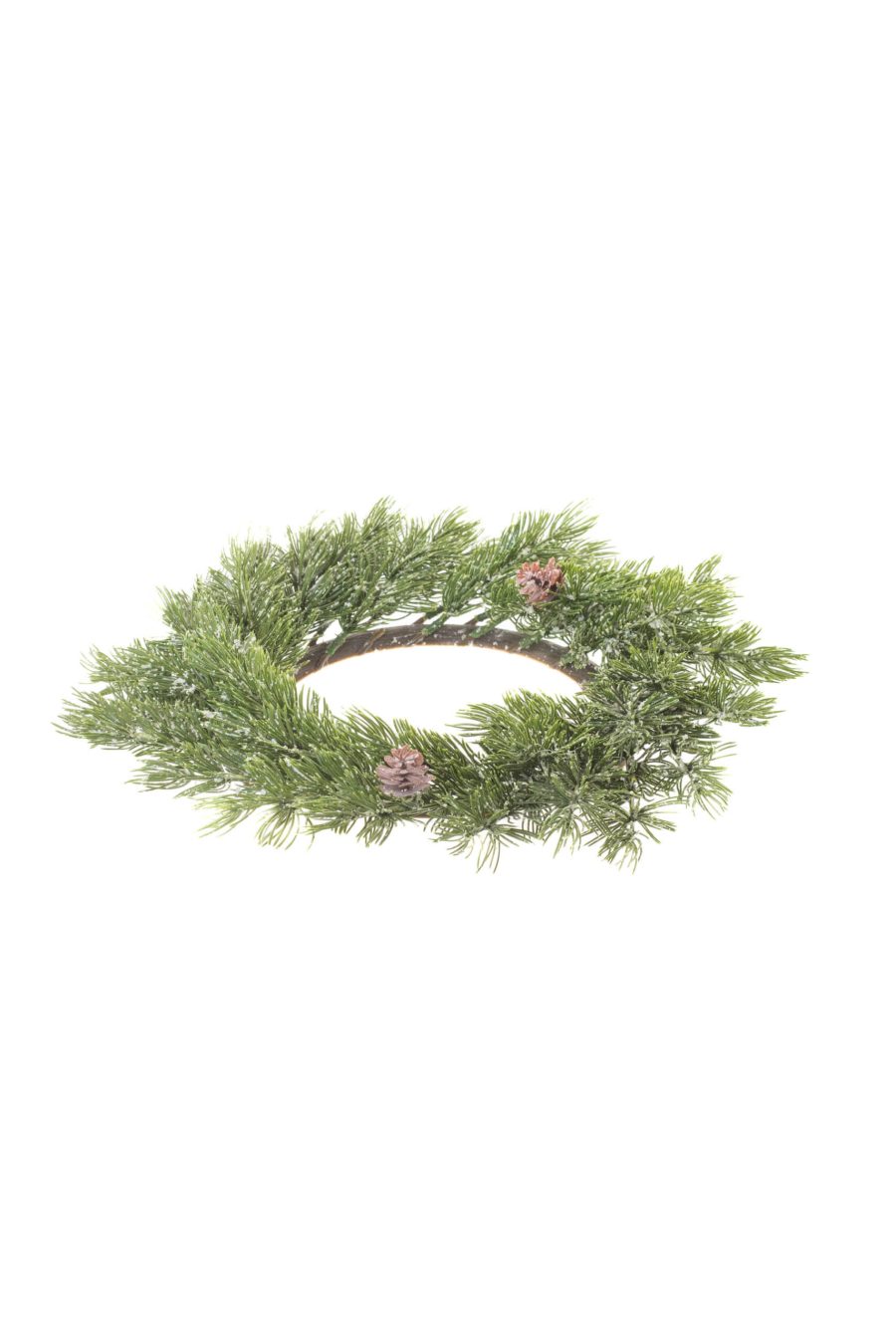 Dark Green PVC Snowy Concolor Fir Mini Wreath
