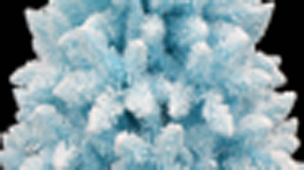 Hangable Baby Blue Flocked Garland with Metal Wire Frame - Image 2