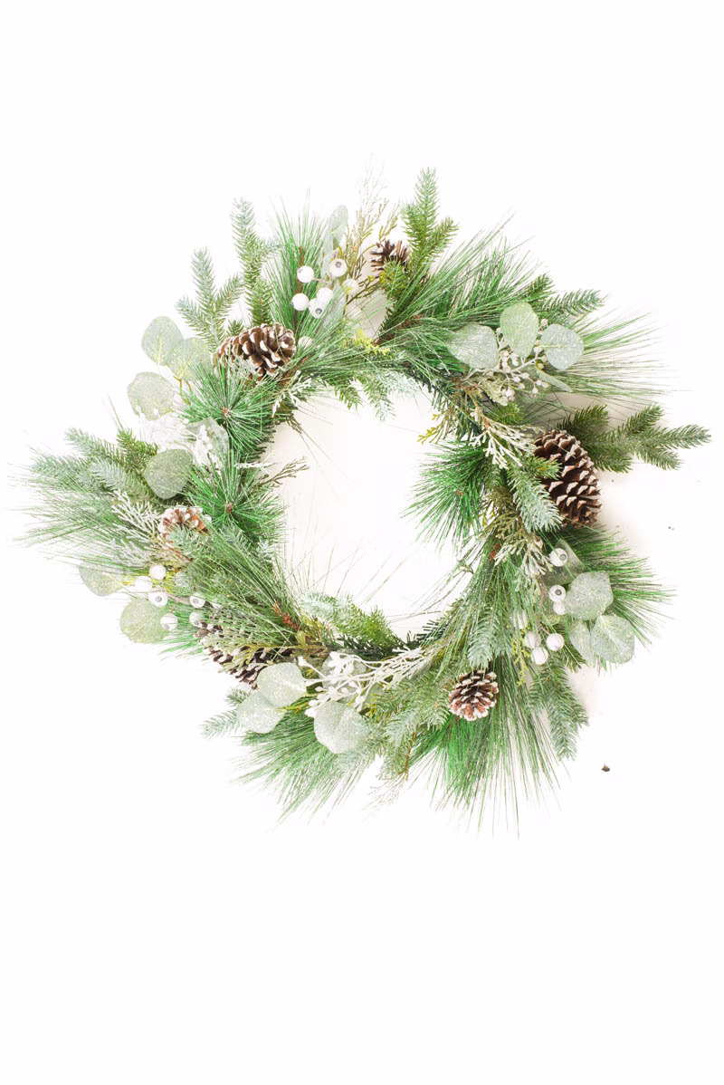Hanging Forest Green Pine And Blue Spruce Wreath
