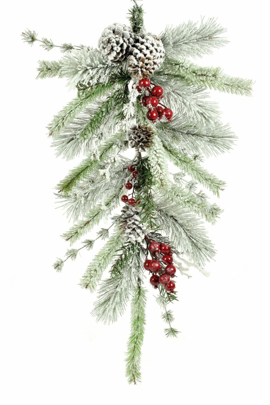 Green Frosted Teardrop Swag