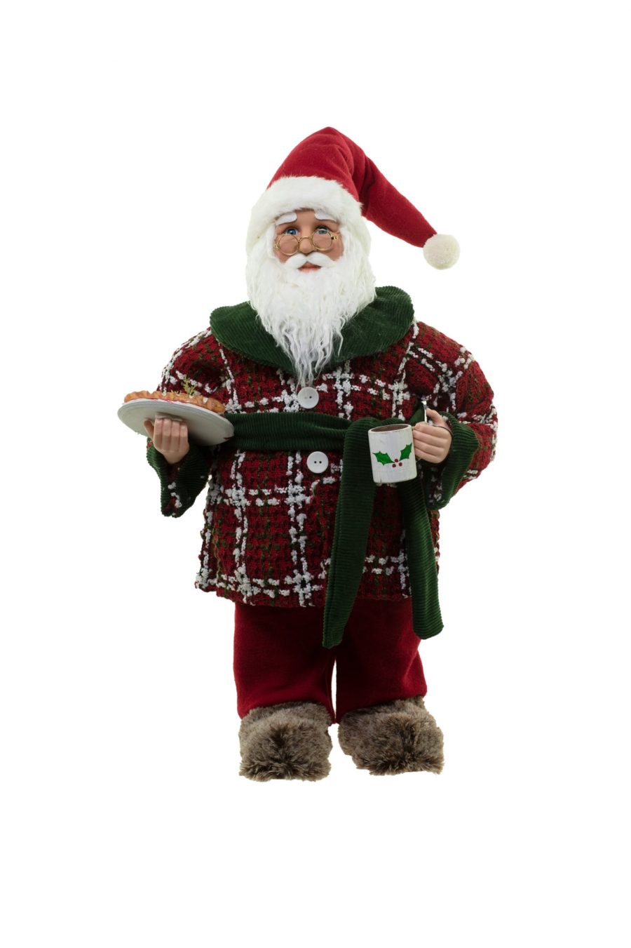 Red Standing Housecoat Santa Claus