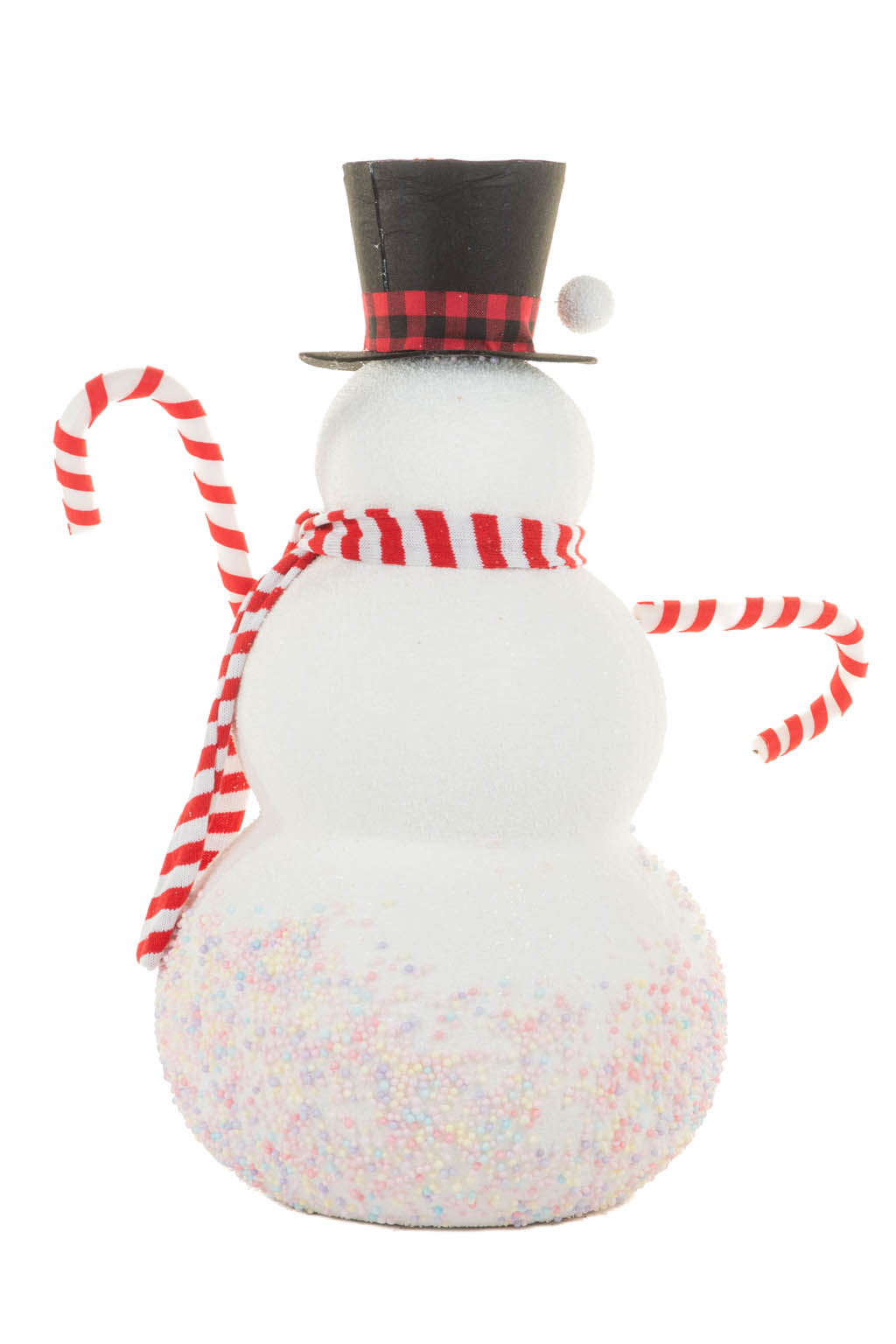 Large White and Red Candycane Candy Sweet Snowman with the Finest Confections Known To Man - Image 3