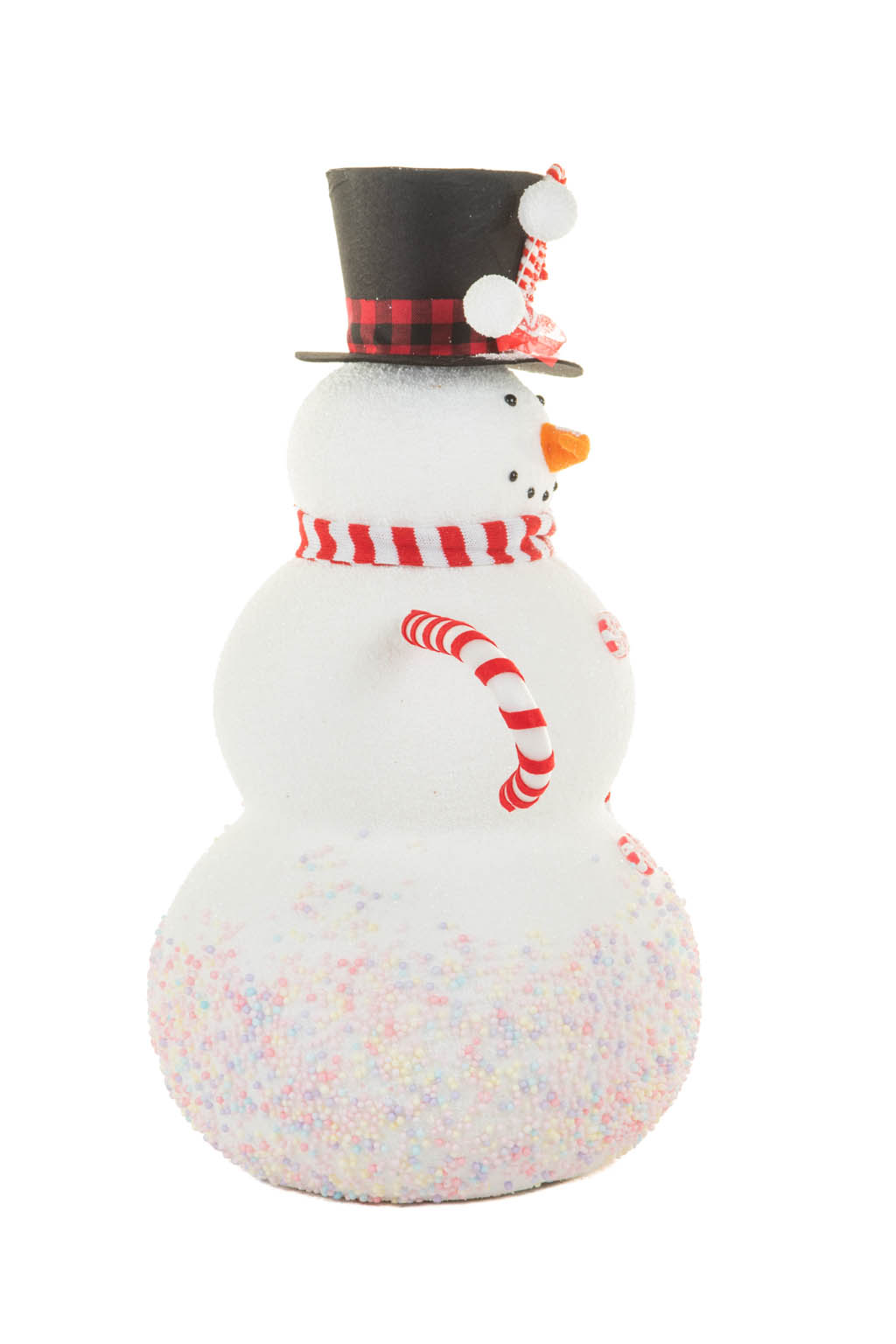 Large White and Red Candycane Candy Sweet Snowman with the Finest Confections Known To Man - Image 4