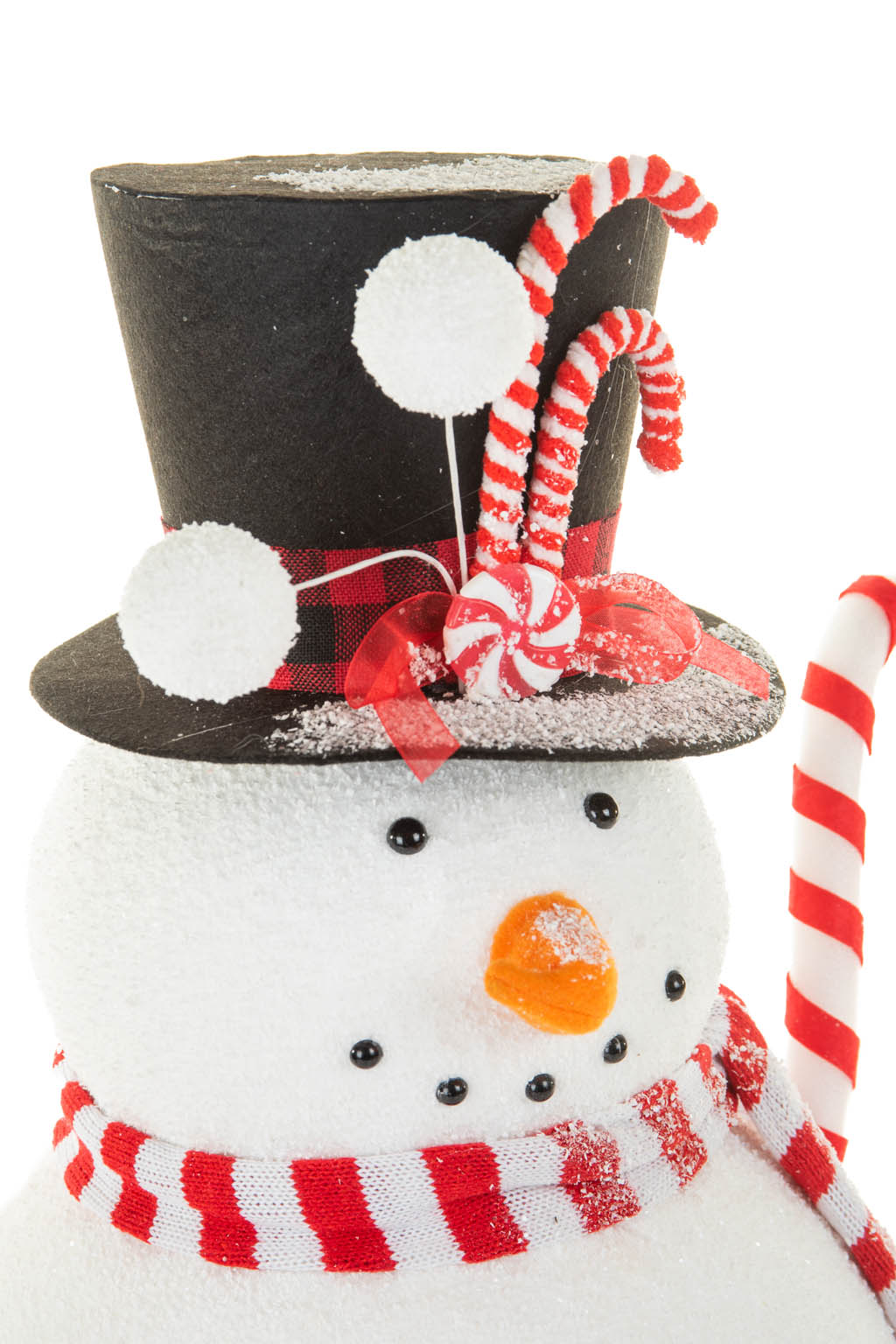 Large White and Red Candycane Candy Sweet Snowman with the Finest Confections Known To Man - Image 5