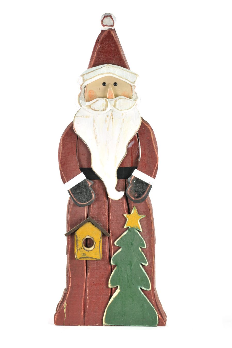 Red/Green Wooden Santa