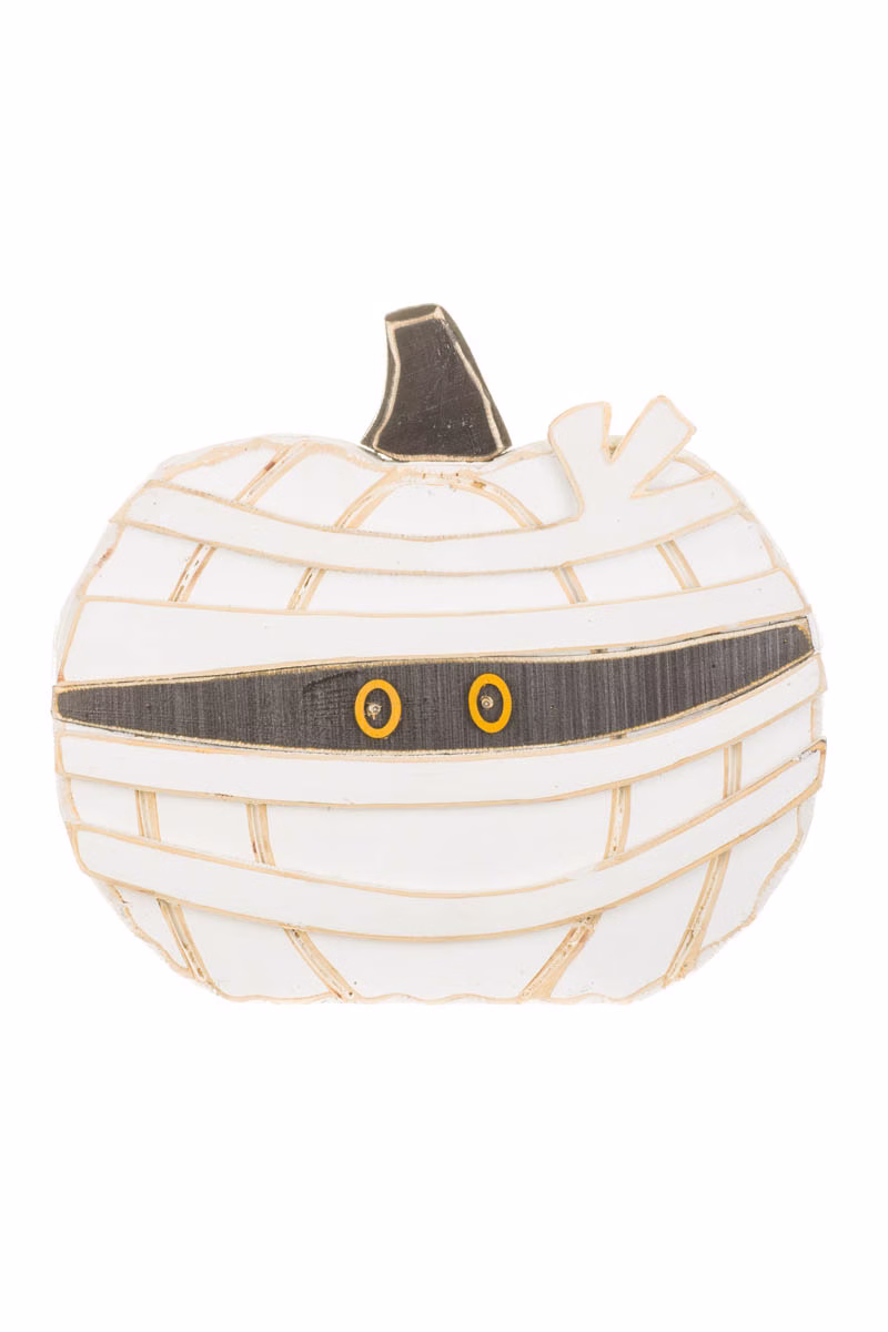 White LED Pumpkin Mummy
