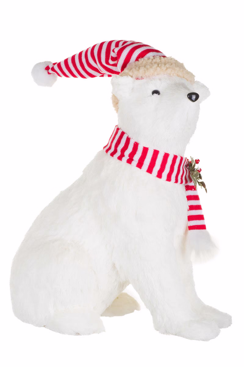 Sitting White Polar Bear