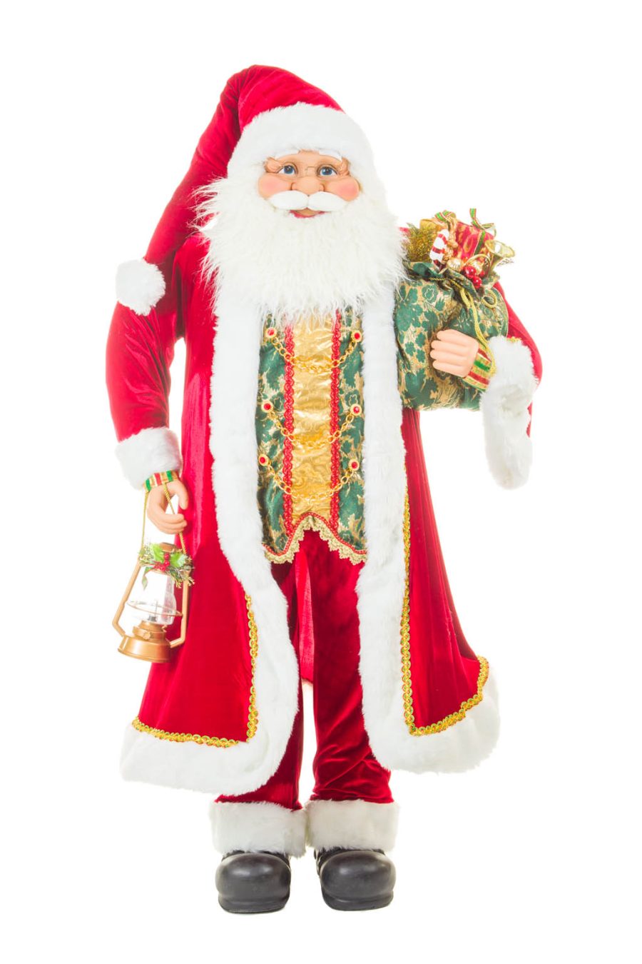 Life-Size Red and White Santa Claus Figure