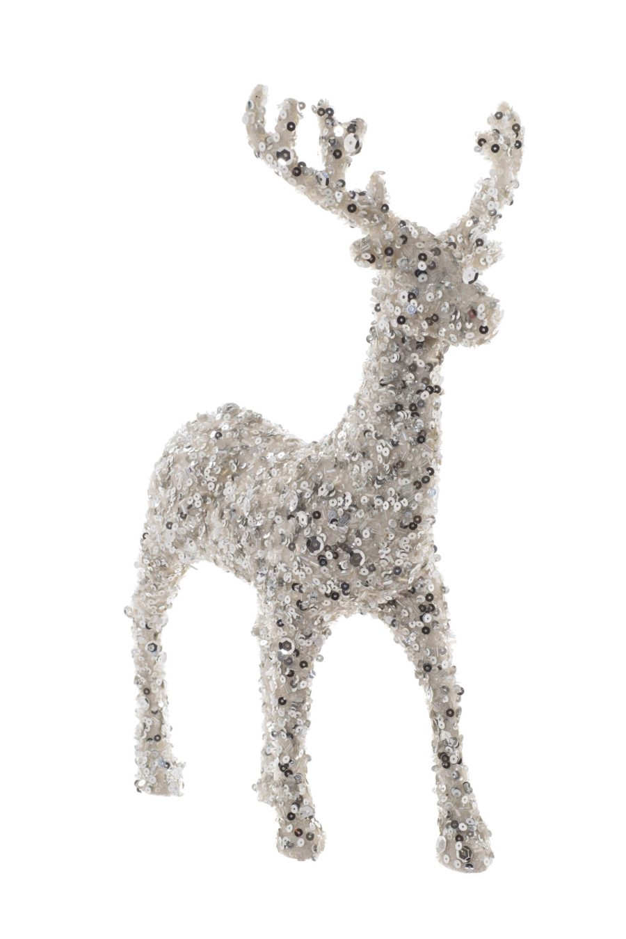 Silver Standing Sparkling Reindeer