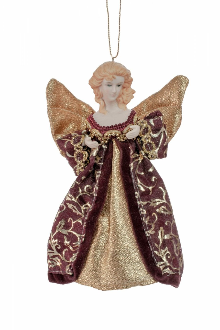 Burgundy Angel Ornament