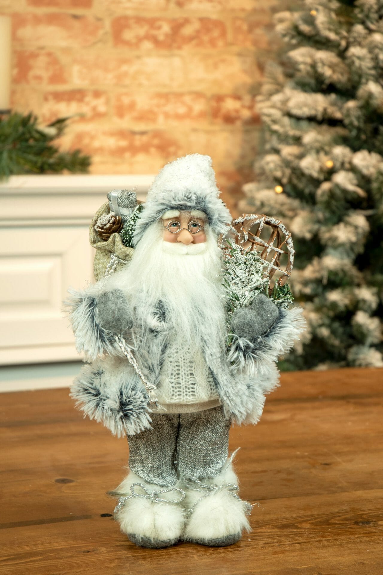 White Standing Festive Santa Claus - Image 4