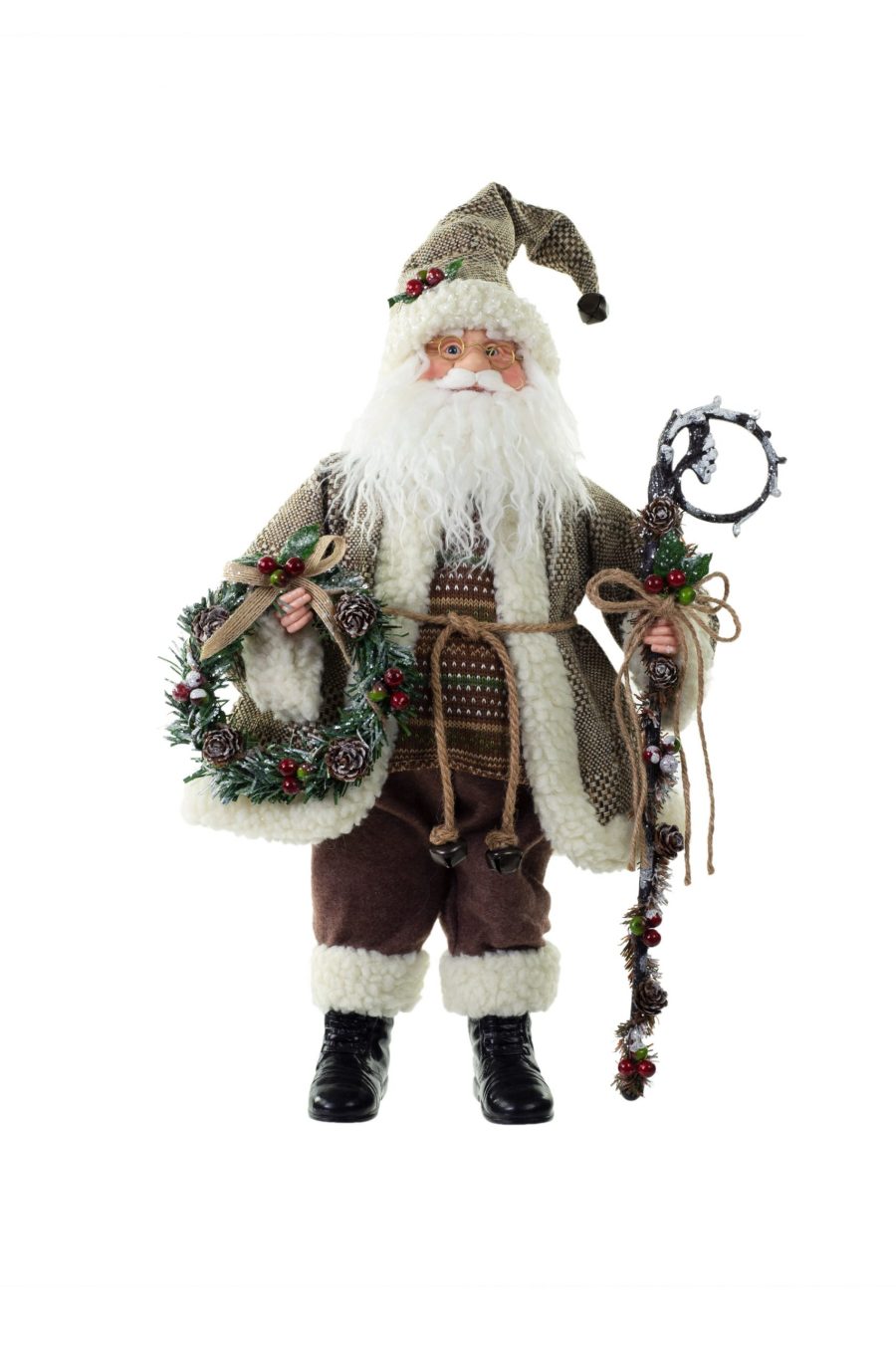 Brown Standing Rustic Santa Claus