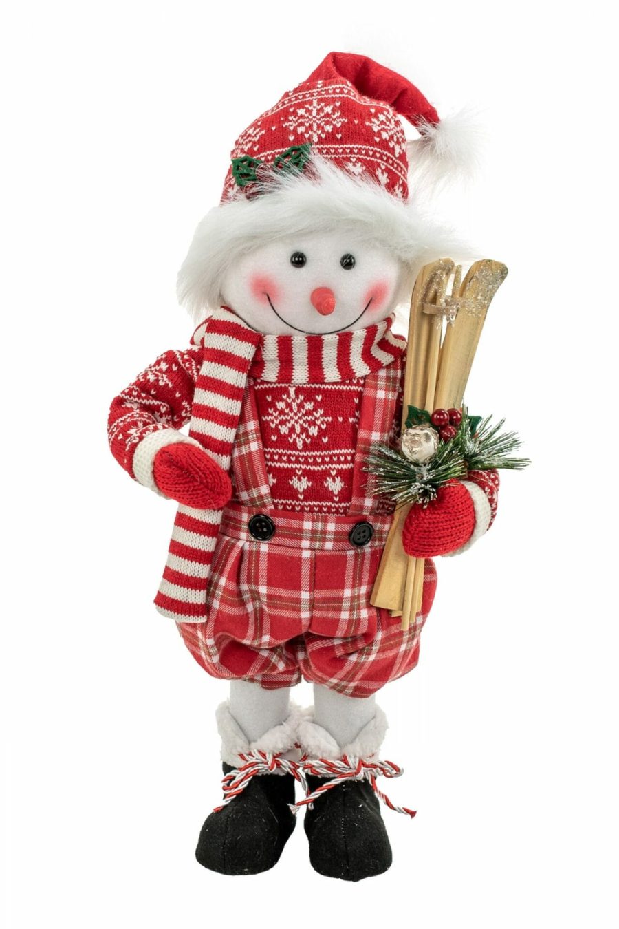 Red Plaid Boy Snowman