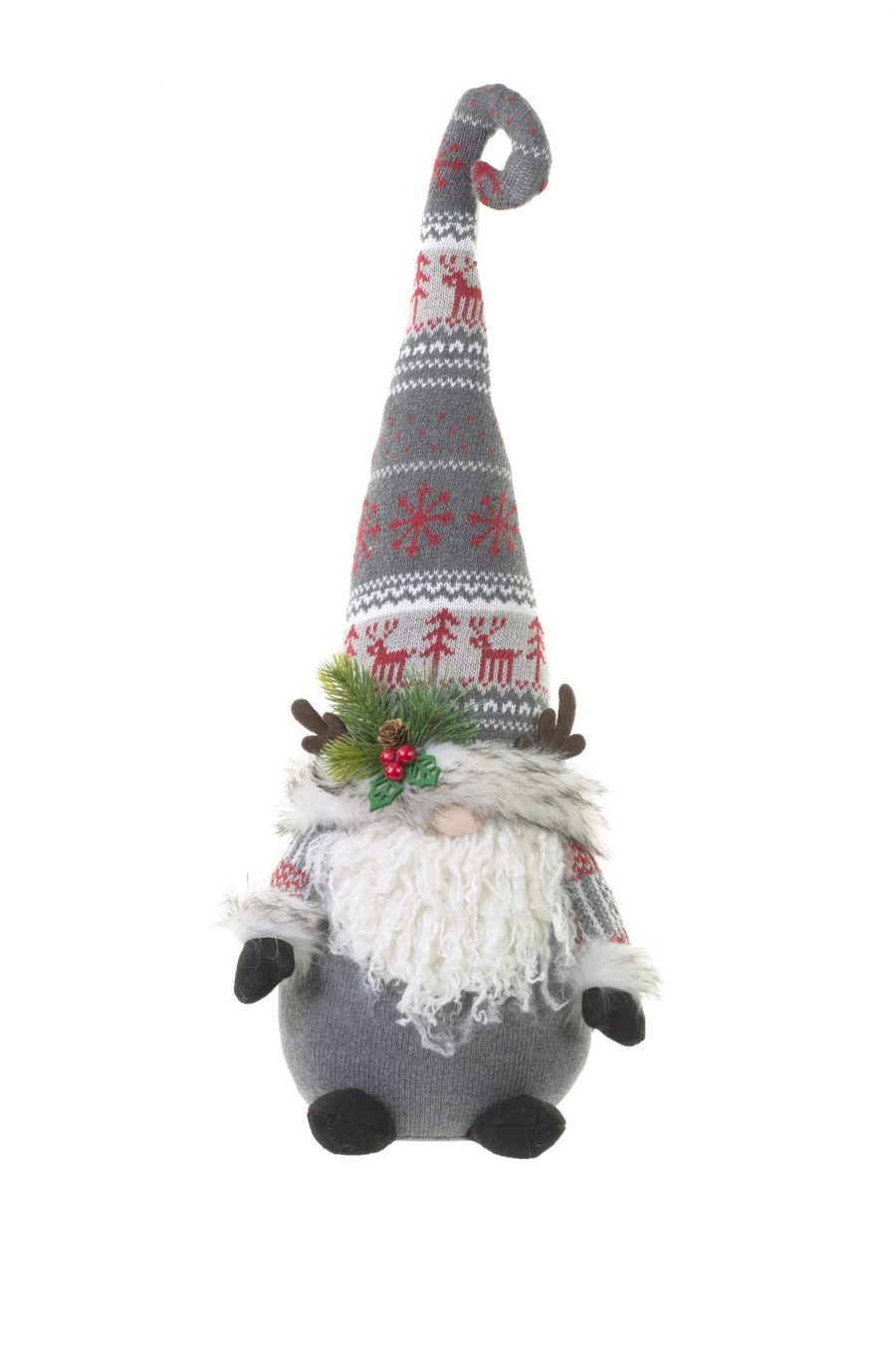Grey Standing Tall Hat Gnome