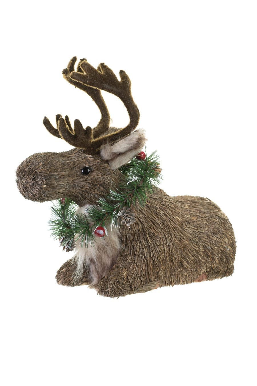 Brown Resting Festive Moose