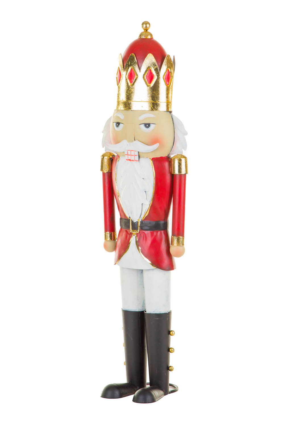 Red and Gold Metallic Regal Nutcracker - Image 2