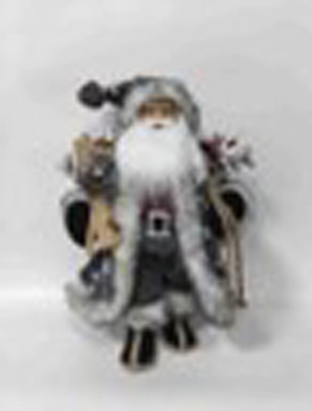 Gray and White Nordic Santa holding Gift Sack and Skiis - Image 5