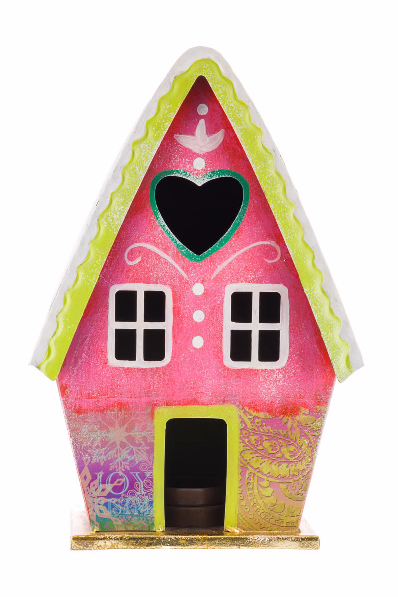 Pink Candle Holder House