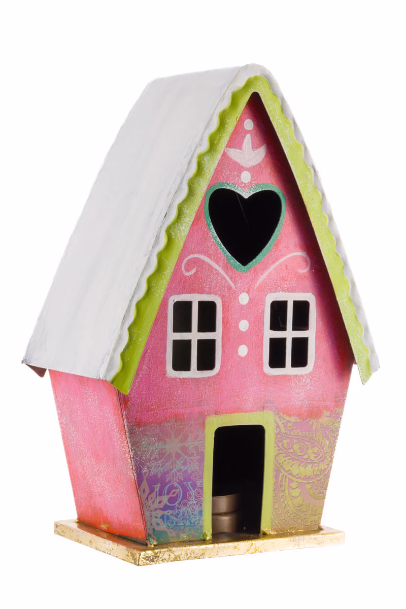 Pink Candle Holder House