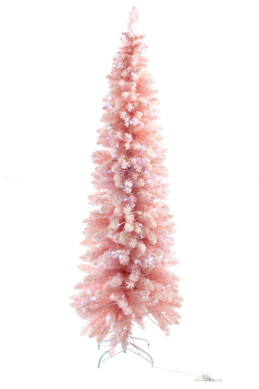 Pink Spruce-Needle LED Christmas Pencil Tree
