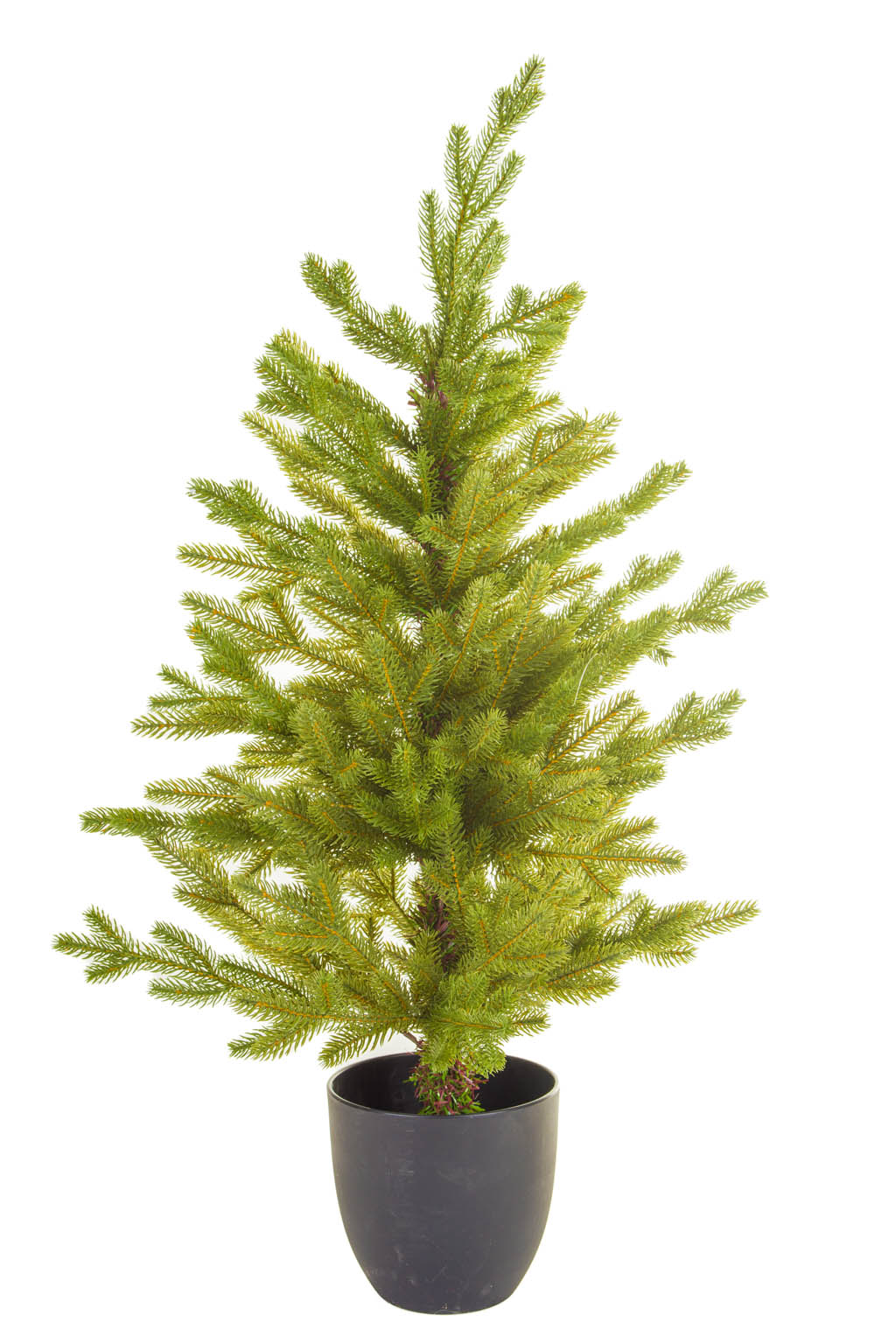 Green Minimalist Christmas Trees in Black Planter - Image 2
