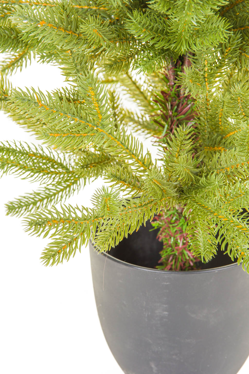 Green Minimalist Christmas Trees in Black Planter - Image 3