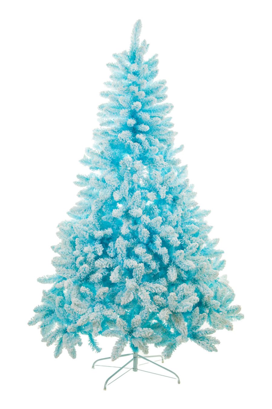 Blue and White Flocked Flocked Cool White Christmas Tree