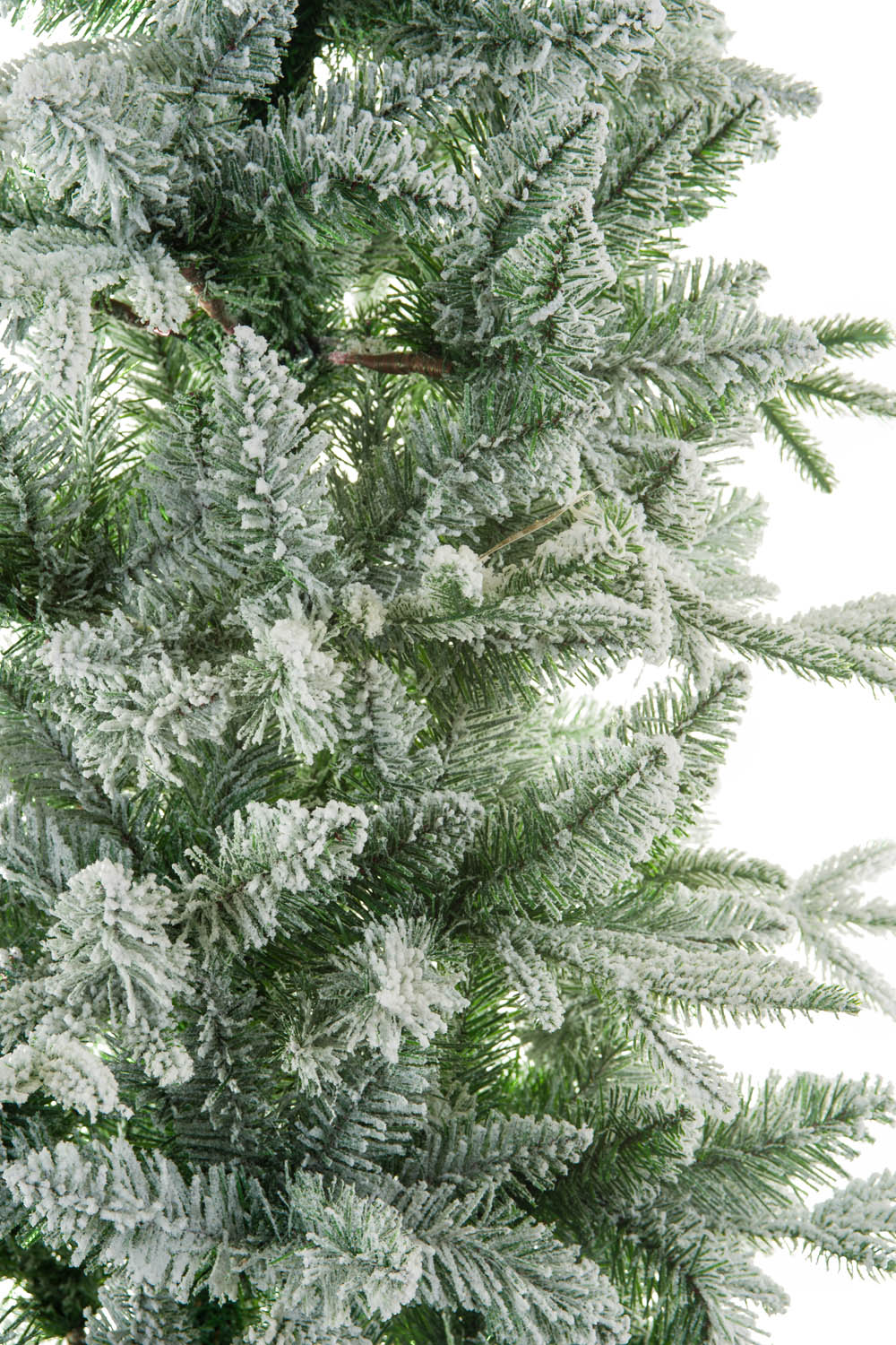 Green and White Flocked Flocked Christmas Tree - Image 2